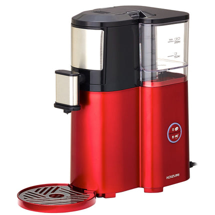 Koizumi Grind & Brew Coffeemaker — Red — product view 2