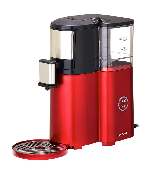 Koizumi Grind & Brew Coffeemaker — Red — product view 2