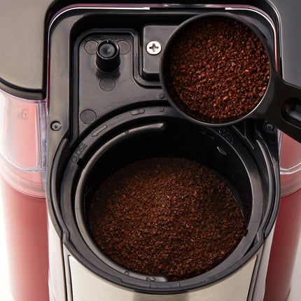 Koizumi Grind & Brew Coffeemaker — Red — product view 6