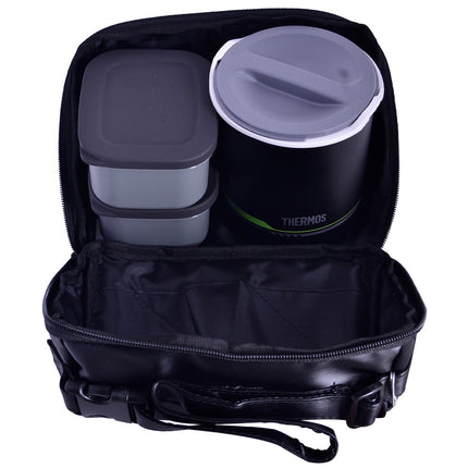 Thermos Food Container with Chopsticks & Pouch — 500ml, Matte Black — product image 2
