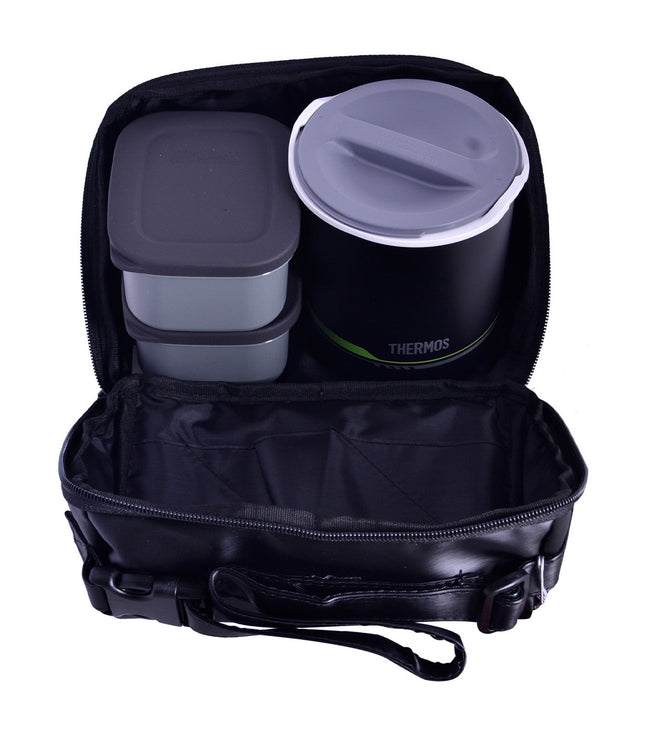 Thermos Food Container with Chopsticks & Pouch — 500ml, Matte Black — product image 2