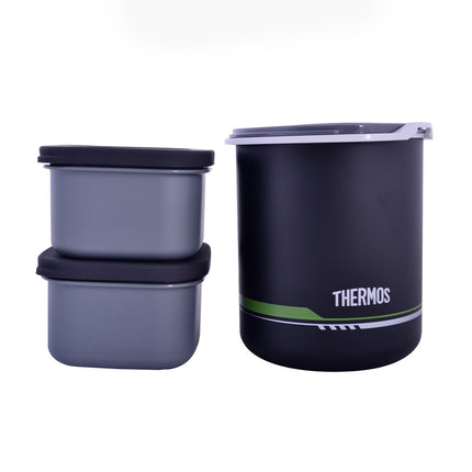 Thermos Food Container with Chopsticks & Pouch — 500ml, Matte Black — product image 3