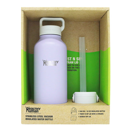 Healthy Human Stein Stainless Steel Water Bottle — 32oz — Lavender / 32oz — image 2