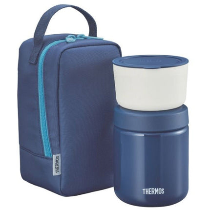 Thermos Food Jar with Container & Carrier Bag — 300ml, Navy — product image 1