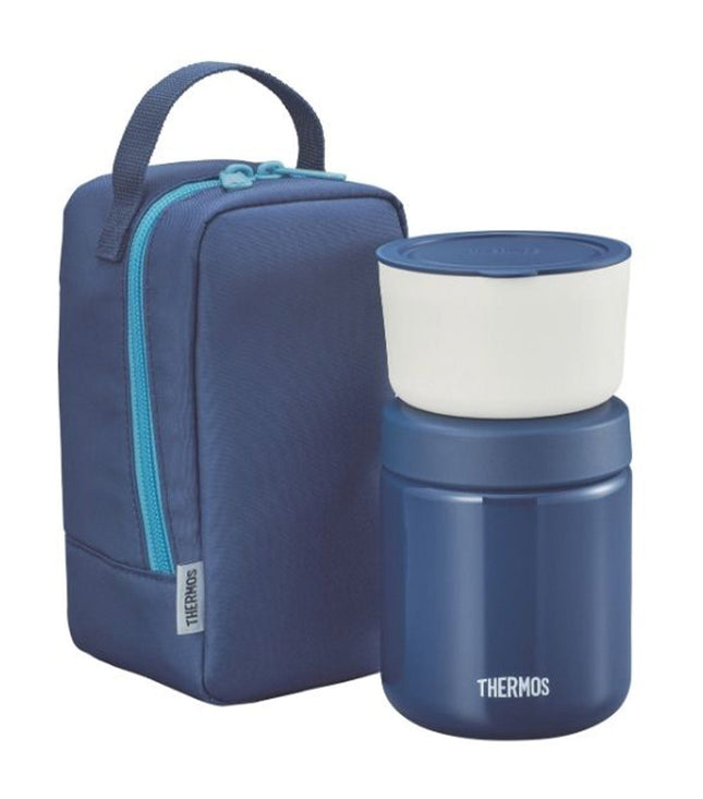 Thermos Food Jar with Container & Carrier Bag — 300ml, Navy — product image 1
