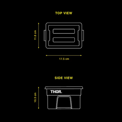 THOR Smoked Series Mini Storage Box — Clear, 1L — product image 4