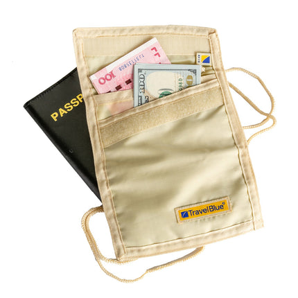 Travel Blue RFID Neck Wallet — Beige — product image 1