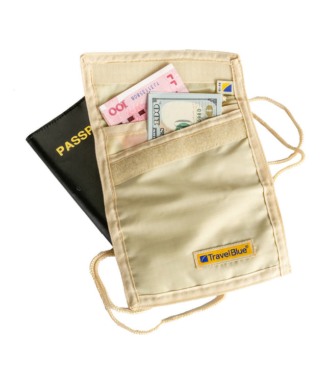 Travel Blue RFID Neck Wallet — Beige — product image 1