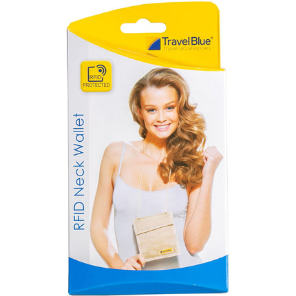 Travel Blue RFID Neck Wallet — Beige — product image 2