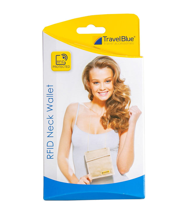 Travel Blue RFID Neck Wallet — Beige — product image 2